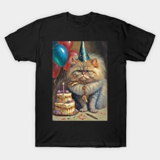 Persian Cat Birthday Card T-Shirt